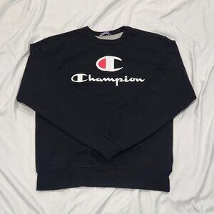 Champion Women's Powerblend Fleece Crewneck Sweatshirt Medium Black    Lot D